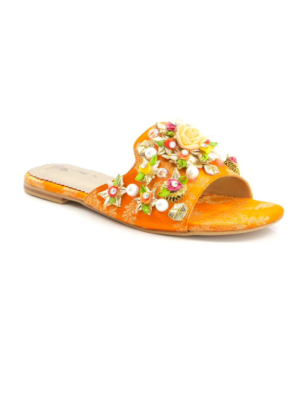 Orange | Fancy Slippers for women