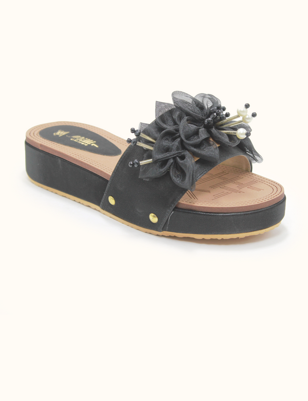 Black Stylish Summer Slippers