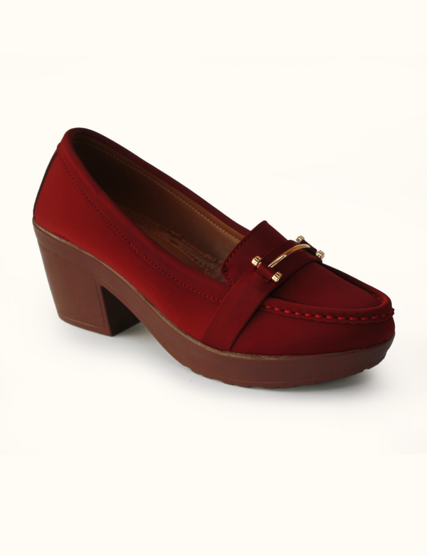 Maroon | Wedge Heel Pumps for Women