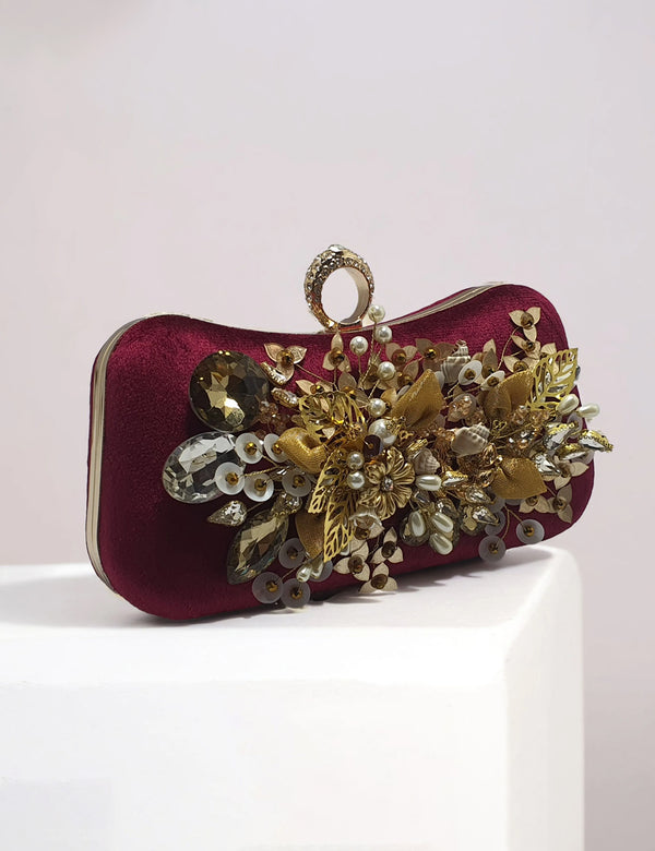 Maroon | Fancy Clutch for women