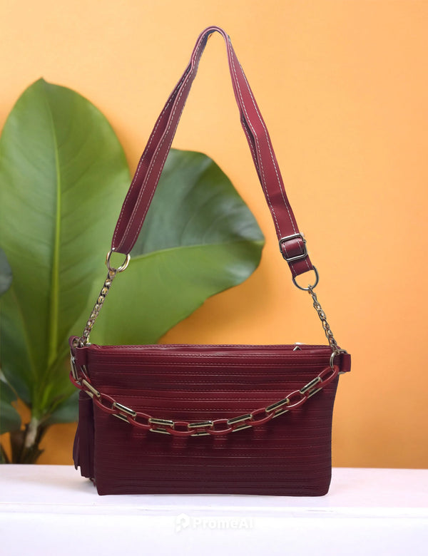 Maroon Hand Bags for women