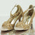 Golden Fancy Bridal Sandals For Women.