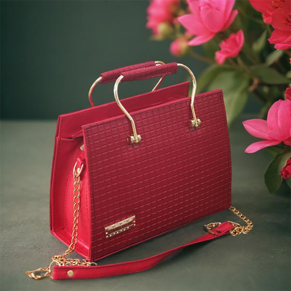 Red Fancy Hand & Shoulder Bag for Girls