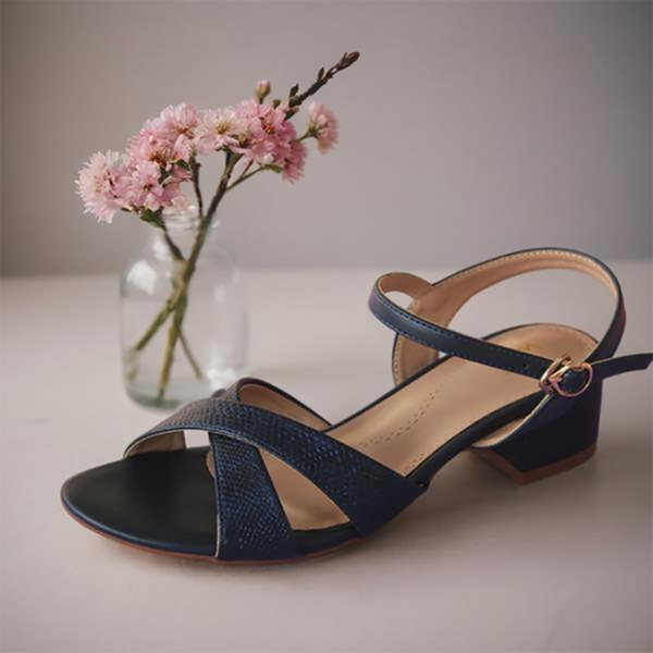 Blue Block Heel Sandal for women