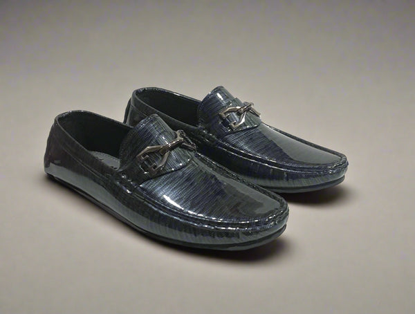 Black Grey Casual Loafer for men