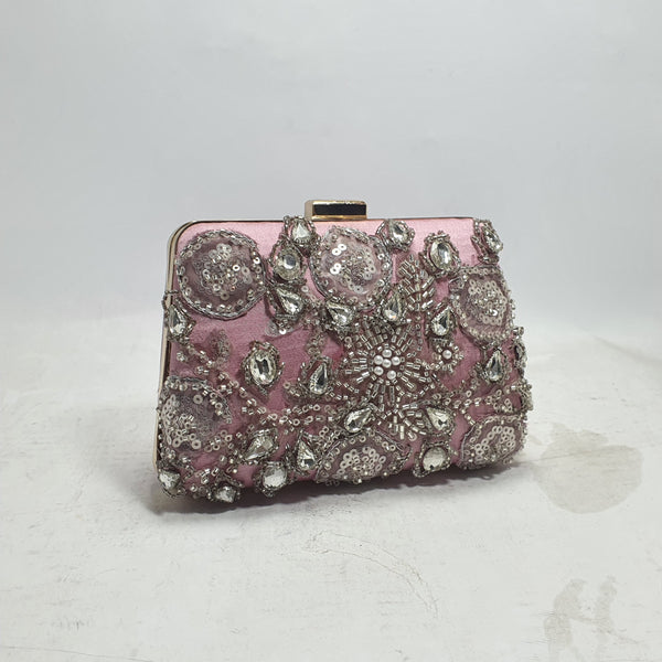 Pink | Fancy clutch for bridal wear