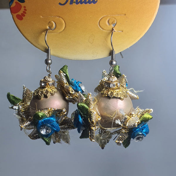 Small Gota Eairrings Embellished Flowers