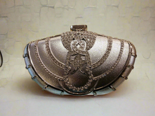 Silver| fancy clutch for bridal wear