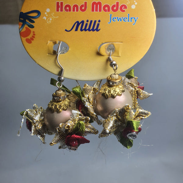 Gota Eairrings Embellished Flowers