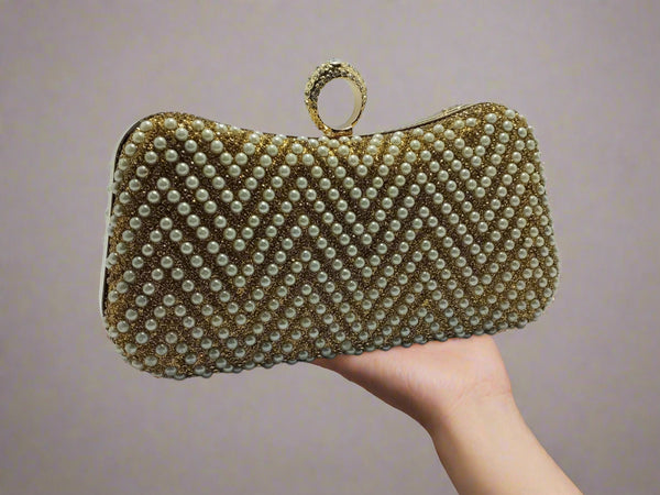 Golden | Fancy Clutch for women