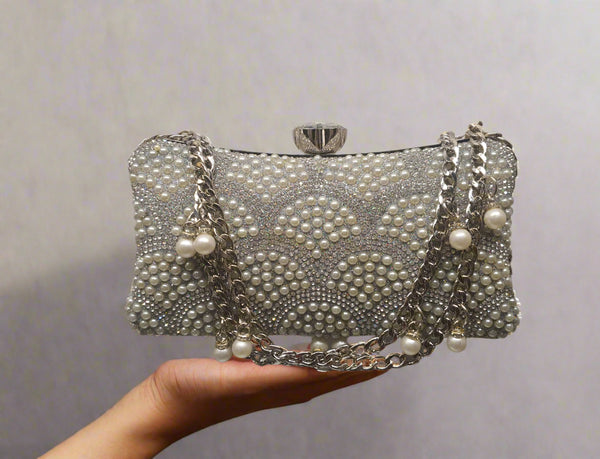 Silver | Fancy Clutch for women