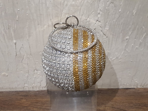 Silver Fancy Sphere clutch for bridal