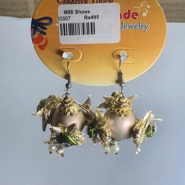 Gota Eairrings Embellished Flowers