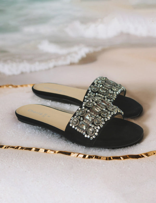 Black | Fancy Slippers for women