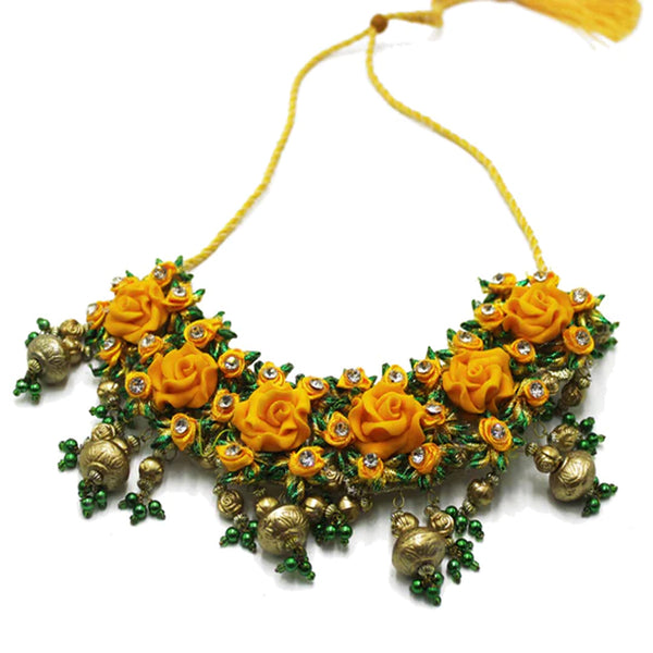 Yellow Gota Gulband  Necklace