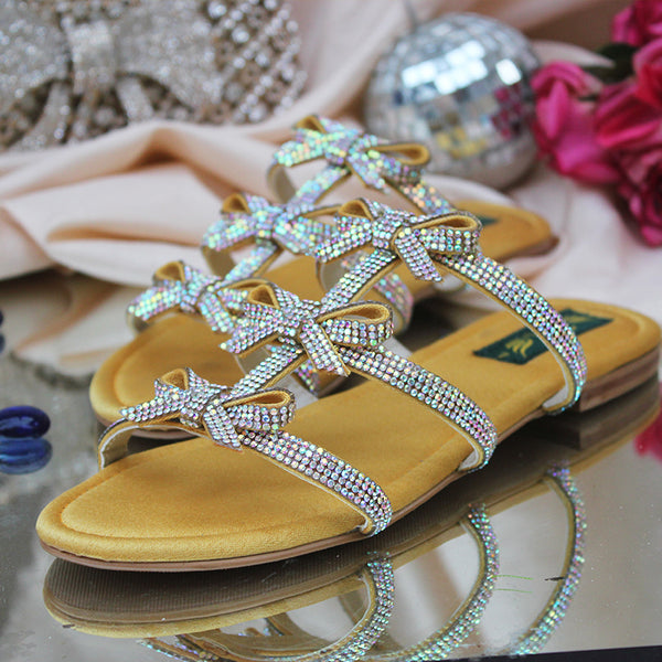 Yellow Fancy Formal Slipper For Women's.