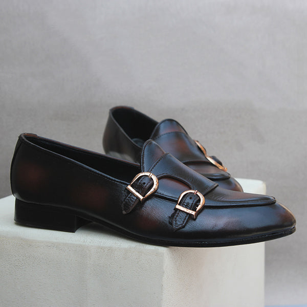 Double Monk Leather Shoes