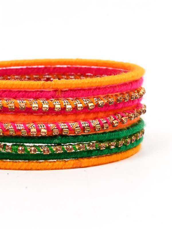 Beautifully Embellished Bangles For Mehndi Bride