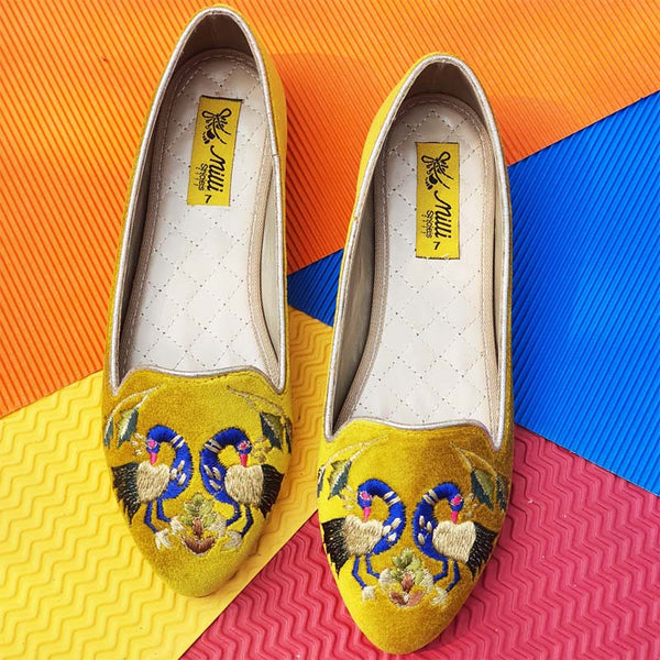 Yellow Peacock Casual Pumps