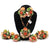 Orange Multi Complete Floral Mehndi Set For Women's